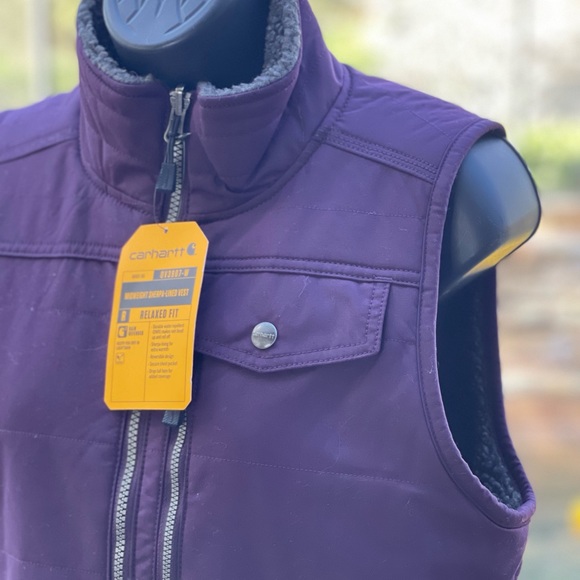 CARHARTT WOMENS RELAXED FIT SHERPA LINED REVERSIBLE VEST - Picture 3 of 9